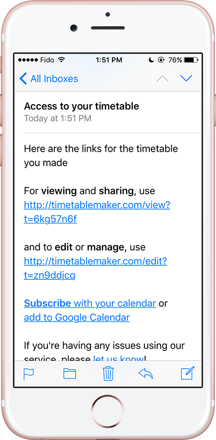 Links in Mail on iPhone
