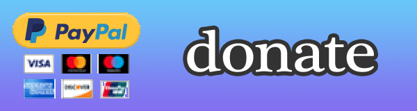 Donate button with PayPal and credit card logos